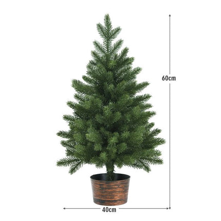 Brad de Crăciun artificial 60 cm, în ghiveci, 50 vârfuri, PE