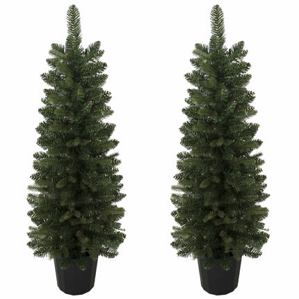 Set brazi de Crăciun artificiali, 120 cm, 170 vârfuri de crenguțe, verde
