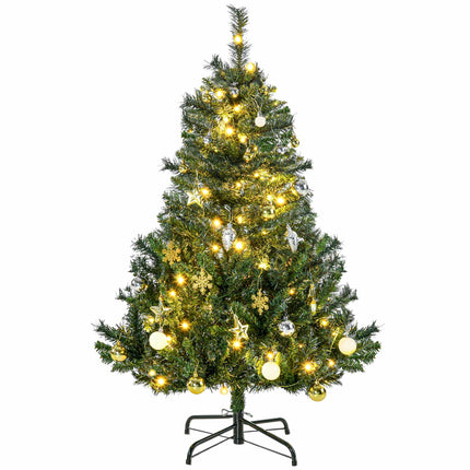 Brad de Crăciun artificial cu LED-uri, 120 cm, verde