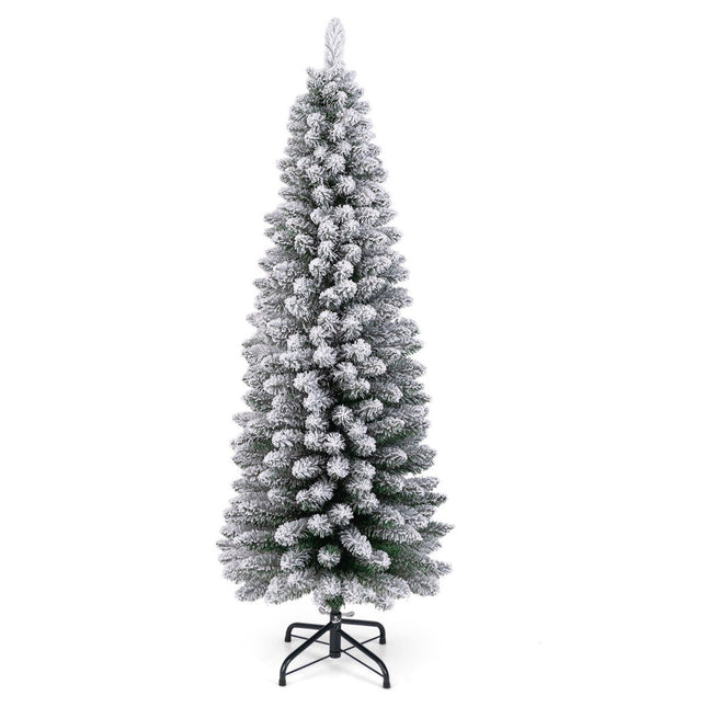 Creion artificial brad de Craciun 150 cm brad cu verde zapada