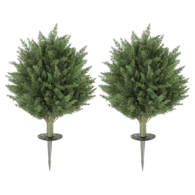 Plante artificiale de chiparos, rezistente la UV, pachet de 2, 40x60 cm