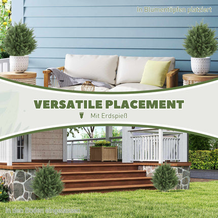 Plante artificiale de chiparos, rezistente la UV, pachet de 2, 40x60 cm