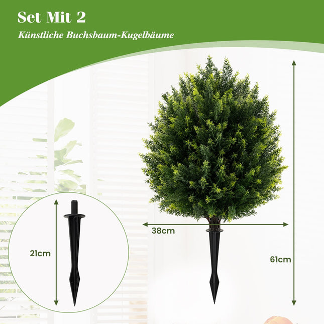 Set de chiparos artificial cu țăruș, 61 cm