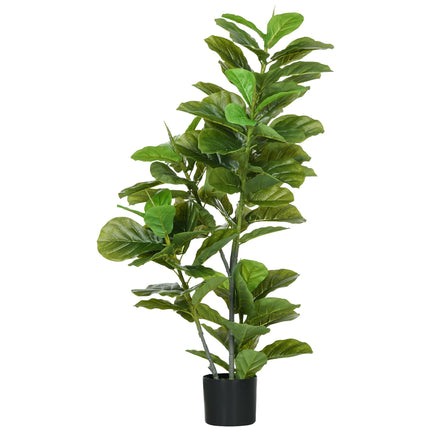 Plantă Ficus Artificială, 110 cm, 90 de Frunze cu Ghiveci