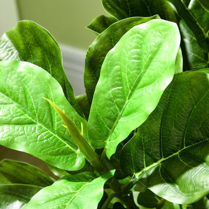 Plantă Ficus Artificială, 110 cm, 90 de Frunze cu Ghiveci
