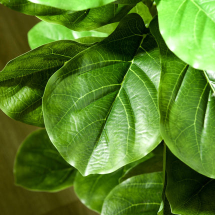 Plantă Ficus Artificială, 110 cm, 90 de Frunze cu Ghiveci