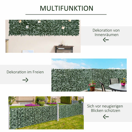 Paravan de intimitate artificial pentru gard viu, 240x100cm, verde închis