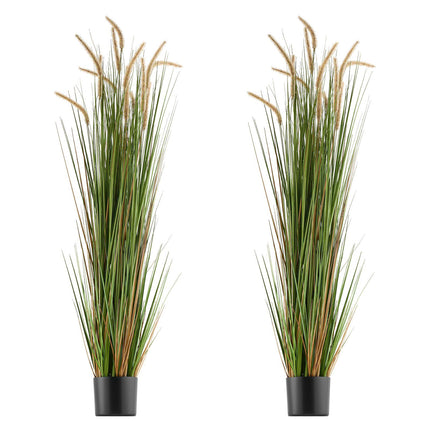 Artificial Horsetail Grass Plants, 2-Pack 5 Ft Potted