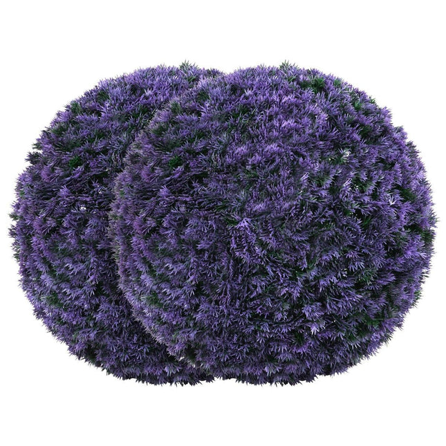Bile artificiale de lavandă pentru flori topiare, rezistente la UV, 38 cm, set de 2