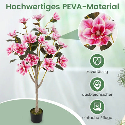 Magnolia artificială cu flori, 90 cm, în ghiveci