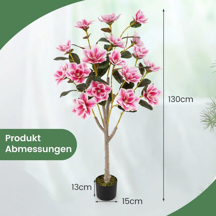 Magnolia artificială cu flori, 90 cm, în ghiveci