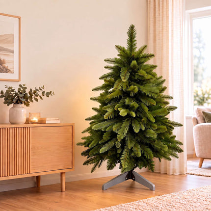 Artificial Nordmann Fir Christmas Tree with Carry Bag, Green, Easy Assembly