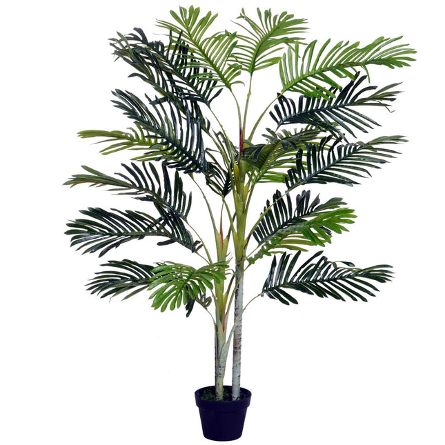 Palmier Artificial Planta Artificiala Mare 150Cm Cu Ghiveci, 19 Frunze De Palmier, Plastic, Decorat Pentru Interior Si Exterior