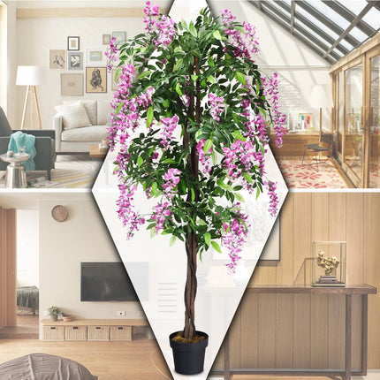 Planta Artificiala Palmier Artificial Utilizabil Arborele Artificial 180 cm Roz