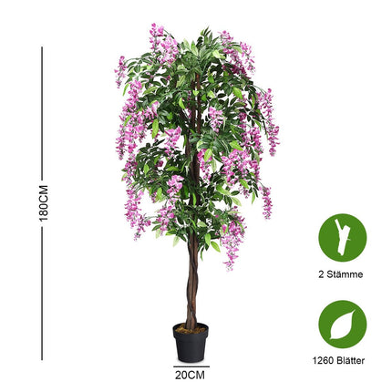 Planta Artificiala Palmier Artificial Utilizabil Arborele Artificial 180 cm Roz