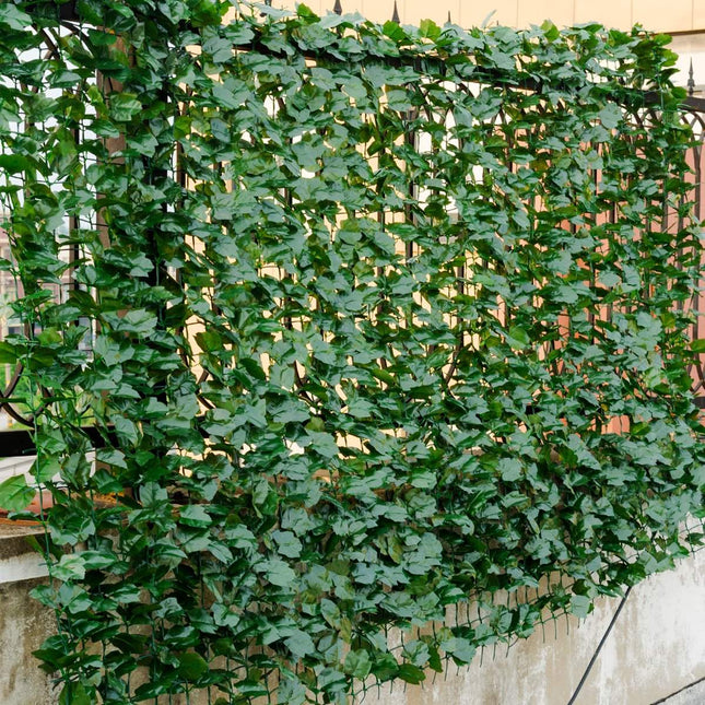Artificial Plant Wall Hedge Ivy Leaves Privacy Screen Hedge Plant Outdoor & Indoor Garden Fence 150 x 300cm