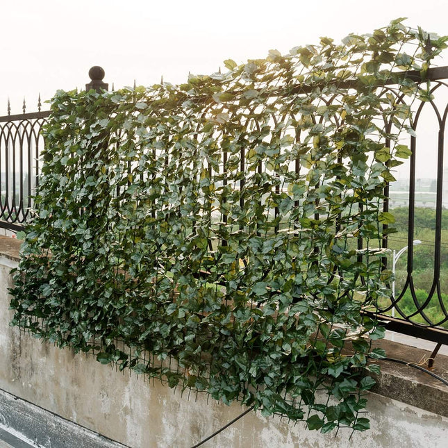 Artificial Plant Wall Hedge Ivy Leaves Privacy Screen Hedge Plant Outdoor & Indoor Garden Fence 150 x 300cm