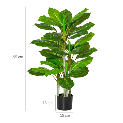 Plantă artificială cu ghiveci, 95 cm, 33 frunze