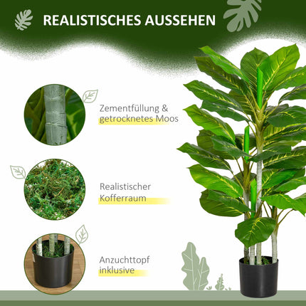 Plantă artificială cu ghiveci, 95 cm, 33 frunze