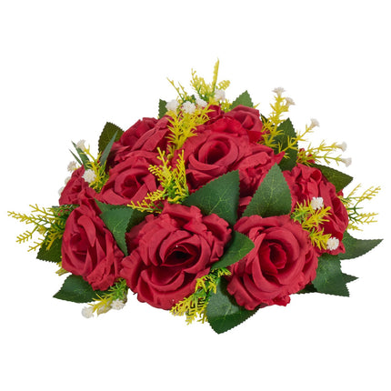 Artificial Red Rose Flower Balls, 10-Pack 240mm