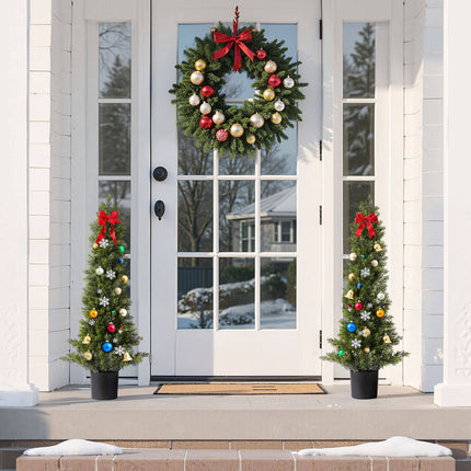Artificial Topiary Cedar Trees, Set of 2, 36 Inch