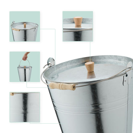 Scrumieră cu capac 12,5 l