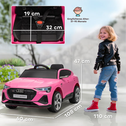 Mașină electrică pentru copii Audi E-tron, 12V, telecomandă