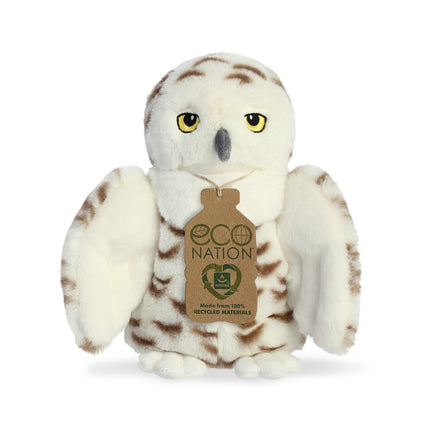 Aurora Eco Nation bufniță polară de pluș, 20 cm