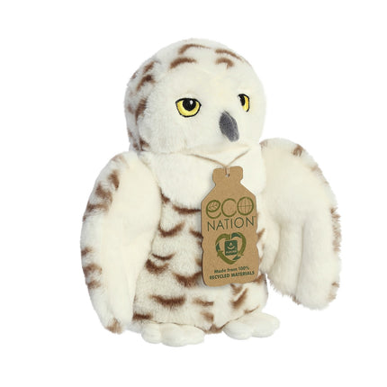 Aurora Eco Nation bufniță polară de pluș, 20 cm