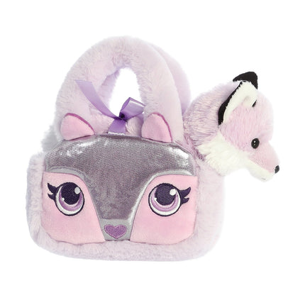 Aurora Fancy Pals jucărie de pluș vulpe în geantă, 20 cm