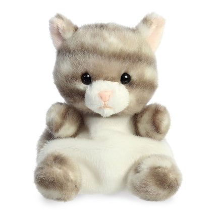 Aurora Palm Pals Jucărie de pluș Pisică tigrată gri, 11 cm