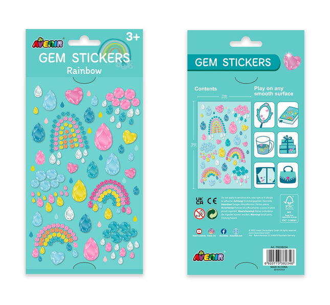 Avenir Stickere cu Pietre Curcubeu