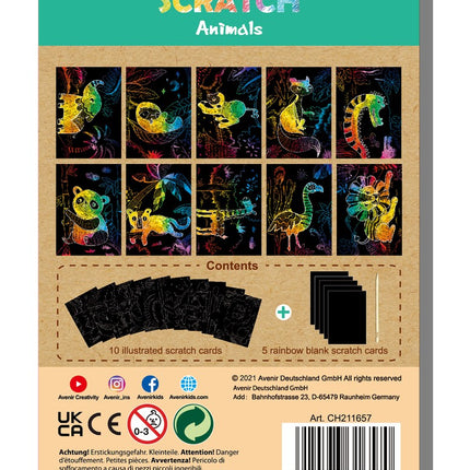 Avenir Mini carte de răzuit – Animale din pădure