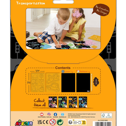 Avenir Set de răzuit cu șabloane: Mijloace de transport