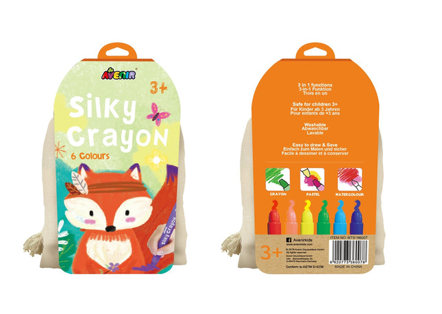 Avenir creioane cerate Silky Crayons, 6 buc.