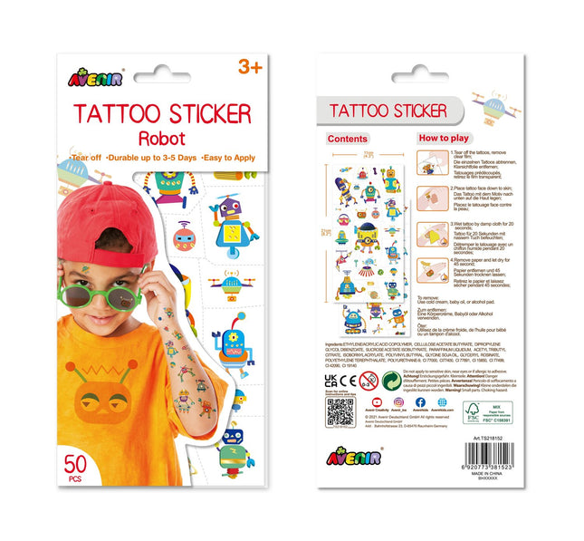 Avenir Tatuaje Temporare Robot