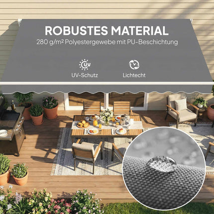 Înlocuire material textil pentru copertină, 3,37x2,5m, UPF 50+, impermeabil