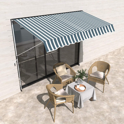 Adjustable folding awning, aluminum sun protection, 300x150 cm