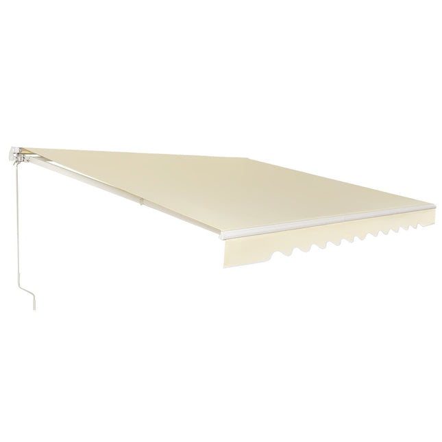 Copertina cu manivela Copertina retractabila aluminiu protectie solara terasa 3 x 2,5 m bej