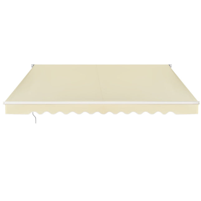 Copertina cu manivela Copertina retractabila aluminiu protectie solara terasa 3 x 2,5 m bej