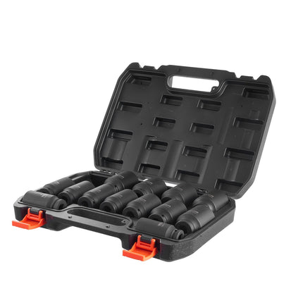 Axle Nut Impact Socket Set, 1/2 in Drive, 14-Piece Metric