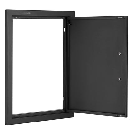 BBQ Access Door 16x22 In, Flush Mount, Matte Black