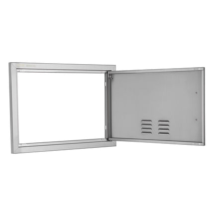 BBQ Access Door, 24x17 in Stainless Steel Vented, Flush Mount