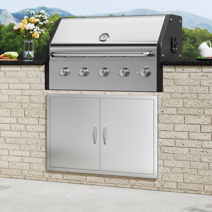 BBQ Access Door, Double Stainless Steel, 990x660 mm