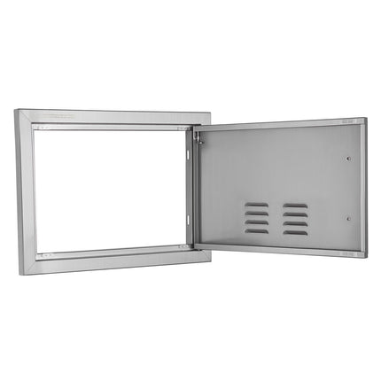BBQ Access Door, Stainless Steel, 20x14 In, Vented