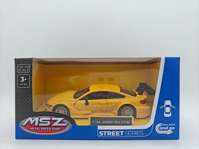 Model model BMW M4 DTM, mașină de colecție la scară 1:44