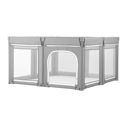 Baby Playpen 47.2 In Foldable, Mesh Sides, Zipper Door