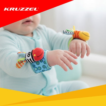Set zornăitoare pentru bebeluși, 4 benzi de mână și șosete
