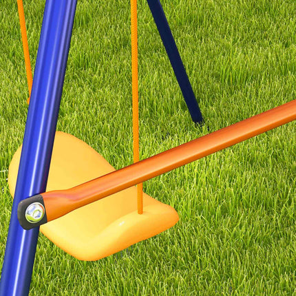 Baby Swing Port Fotbal Coș Baschet 3-8 Ani Oțel Albastru închis