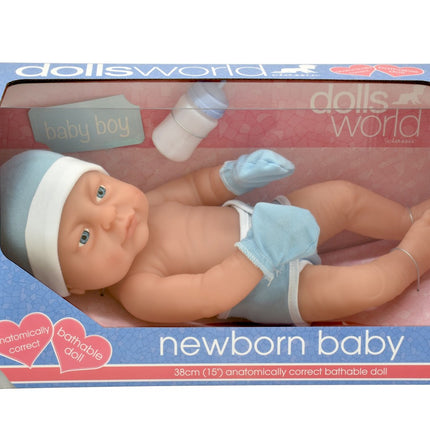 Jucărie Babydoll Băiat, Dimensiune 38 cm, Material Moale
